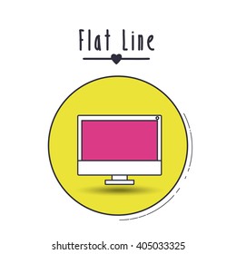 flat line icon design 