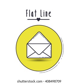 flat line icon design