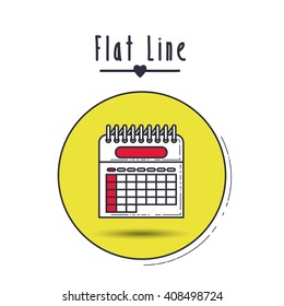 flat line icon design