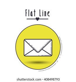 flat line icon design