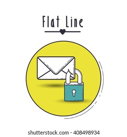 flat line icon design