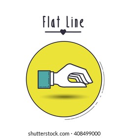 flat line icon design