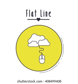 flat line icon design