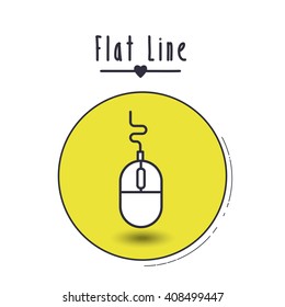 flat line icon design