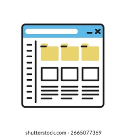 flat line icon development vector design