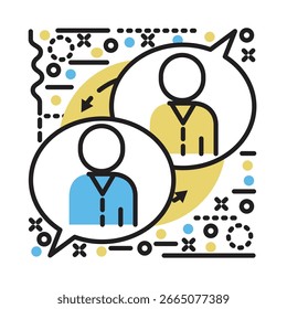 design de vetor de desenvolvimento de ícone de linha plana