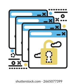 design de vetor de desenvolvimento de ícone de linha plana