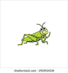 Flat Line Icon Grasshopper animal  Design