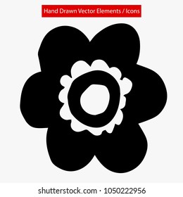 Flat Line Icon, Sign, Symbol, Flower Decorative Spring Floral Garden Plant Template 6 Petals and more inside. Graphic Design Concept, Element, Vector, Illustration EPS 10 