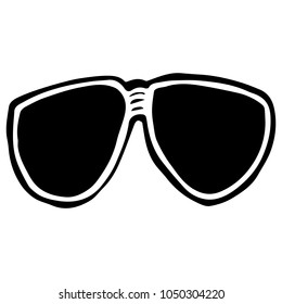 Flat Line Icon, Sign, Symbol Sunglass Frame Fashion Style Sign Lens View Eye Object Silhouette. Graphic Design Concept, Element, Vector, Illustration EPS 10 