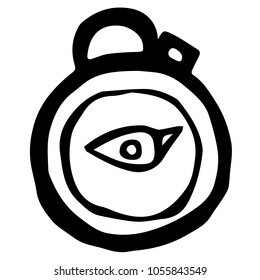 Flat Line Icon, Sign, Symbol Compass Travel North South Adventure Isolated Background Outline. Graphic Design Resource, Elements, Vector Illustration EPS 10