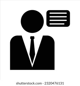 Flat Line Icons Office and Business. illustration of people talking sign. isolated on white background.