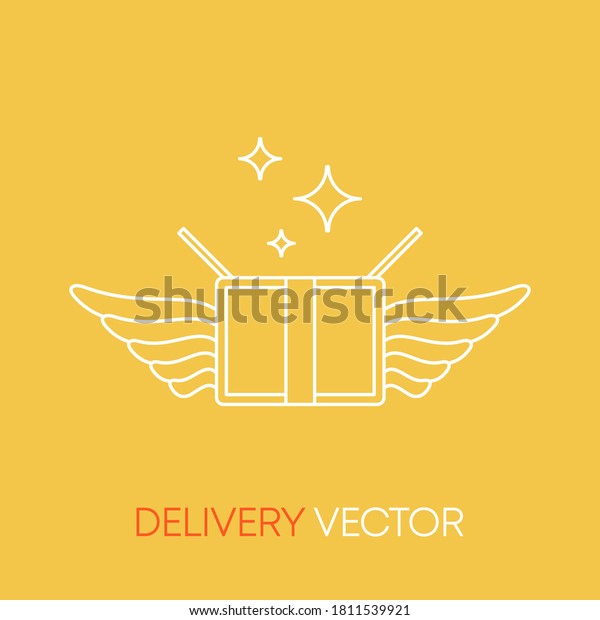 Flat
line illustration with delivery ship, airplane and car for web
design. Food delivery service. Vector
illustration.