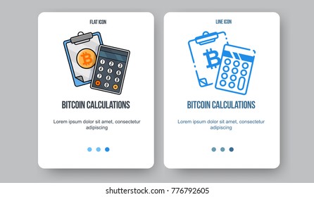 Flat line illustration for web and app. Cryptocurrency concept icon, bitcoin technologies.