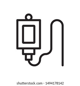flat line infusion icon. Logo element illustration. infusion design. vector eps 10 . infusion concept. Can be used in web and mobile . trendy simple style. thickness can be adjusted