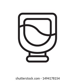 flat line infusion icon. Logo element illustration. infusion design. vector eps 10 . infusion concept. Can be used in web and mobile . trendy simple style. thickness can be adjusted