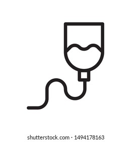 flat line infusion icon. Logo element illustration. infusion design. vector eps 10 . infusion concept. Can be used in web and mobile . trendy simple style. thickness can be adjusted