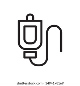 flat line infusion icon. Logo element illustration. infusion design. vector eps 10 . infusion concept. Can be used in web and mobile . trendy simple style. thickness can be adjusted