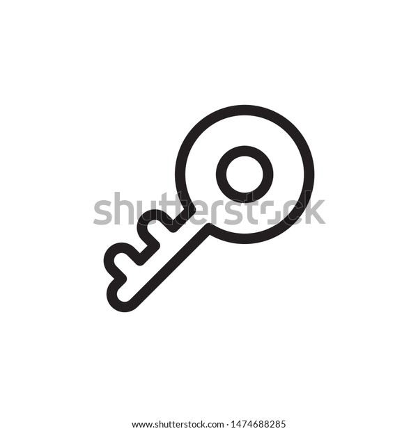 flat line\
key icon. Logo element illustration. key design. vector eps 10 .\
key concept. Can be used in web and mobile .\

