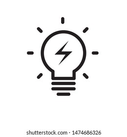 flat line lamp, light, idea icon. Logo element illustration. lamp, light, idea design. vector eps 10 . lamp, light, idea concept. Can be used in web and mobile . 