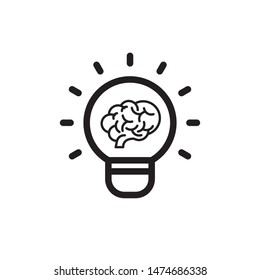 flat line lamp, light, idea icon. Logo element illustration. lamp, light, idea design. vector eps 10 . lamp, light, idea concept. Can be used in web and mobile . 