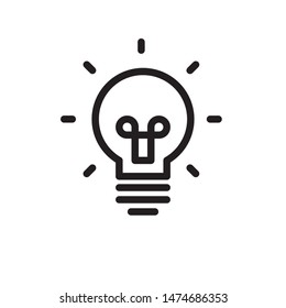 flat line lamp, light, idea icon. Logo element illustration. lamp, light, idea design. vector eps 10 . lamp, light, idea concept. Can be used in web and mobile . 