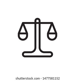 flat line law icon. Logo element illustration. law design. vector eps 10 . law concept. Can be used in web and mobile . 