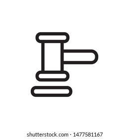 flat line law icon. Logo element illustration. law design. vector eps 10 . law concept. Can be used in web and mobile . 