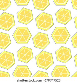 flat line lemon pattern vector