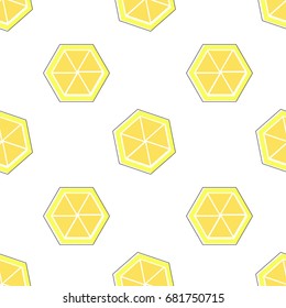 flat line lemon pattern vector