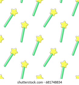 flat line magic wand pattern vector