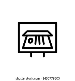 flat line mail icon symbol sign, logo template, vector, eps 10