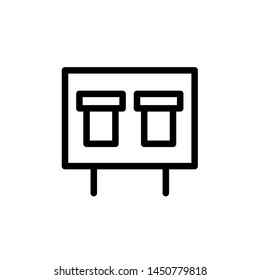 flat line mail icon symbol sign, logo template, vector, eps 10