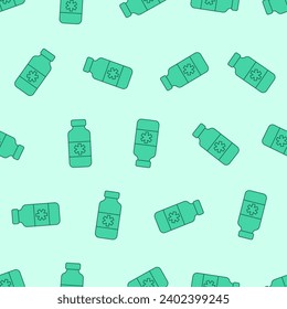 Flat line medicine bottle seamless pattern. Suitable for backgrounds, wallpapers, fabrics, textiles, wrapping papers, printed materials, and many more. Editable vector.