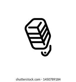 flat line microphone icon symbol sign, logo template, vector, eps 10