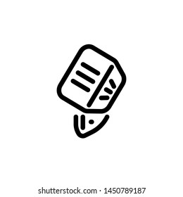 flat line microphone icon symbol sign, logo template, vector, eps 10
