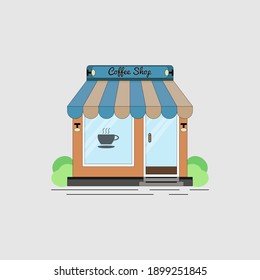 flat line minimalist coffee shop