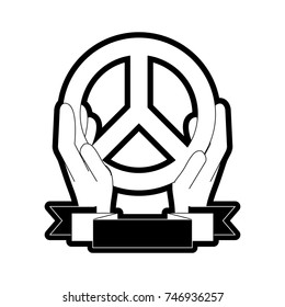 flat line monochromatic hand with steering wheel background  vector illustration