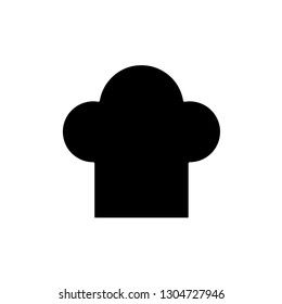 Flat line monochrome chef hat illustration for web sites and apps. Minimal simple black and white chef hat illustration. Isolated vector black chef hat illustration on white background.