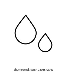 Flat line monochrome drops illustration for web sites and apps. Minimal simple black and white drops illustration. Isolated vector black drops illustration on white background.