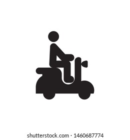 flat line motor cycle, motor cross icon symbol sign, logo template, vector, eps 10