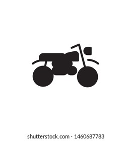 flat line motor cycle, motor cross icon symbol sign, logo template, vector, eps 10