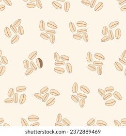Flat line oat seamless pattern. Suitable for backgrounds, wallpapers, fabrics, textiles, wrapping papers, printed materials, and many more.