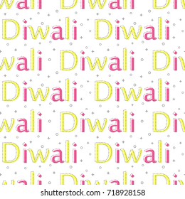 flat line pattern Diwali festival of lights  vector
