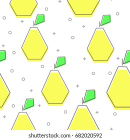 flat line pear pattern vector