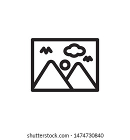 flat line picture icon. Logo element illustration. picture design. vector eps 10 . picture concept. Can be used in web and mobile . 
