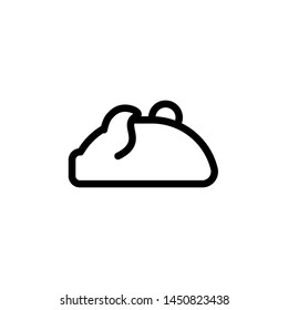 flat line pig coin, investment to become rich icon symbol sign, logo template, vector, eps 10