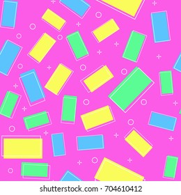 flat line rectangle pattern vector

