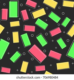 flat line rectangle pattern vector
