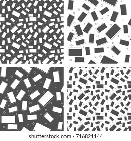 flat line rectangle pattern vector